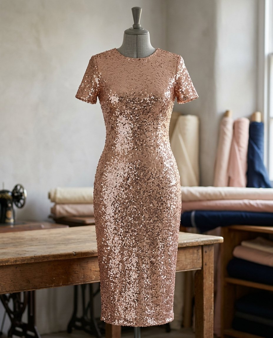 Rose Gold Sequin Dress