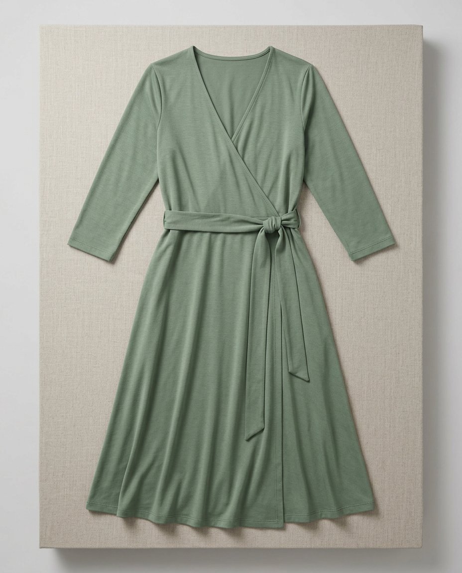 Sage Green Wrap Dress